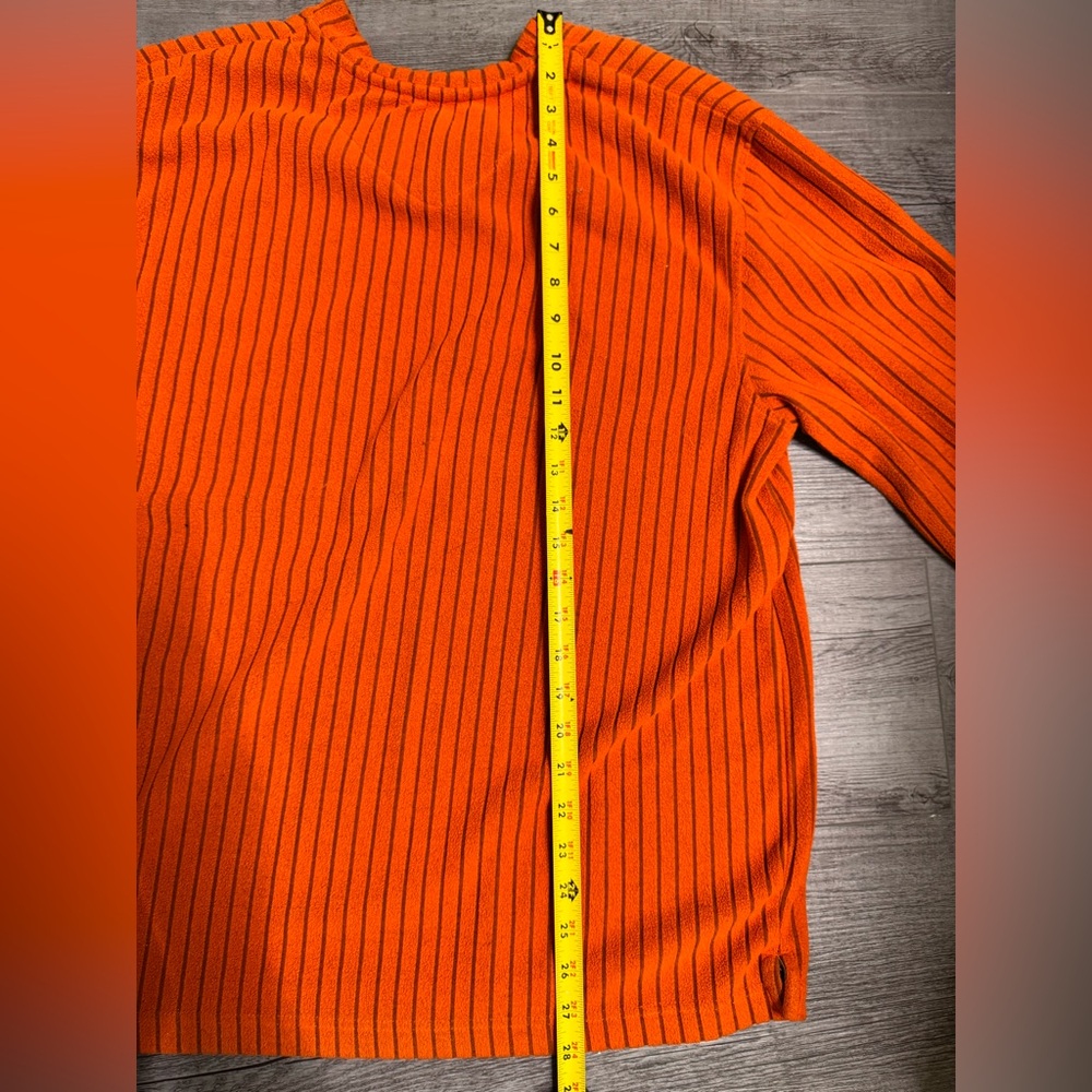 Orange Ribbed Knit Sweater Top - Picture 5 of 5